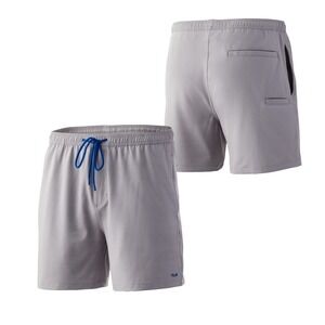HUK® (Men's MEDIUM) Pursuit™ Volley 5.5" Swim Shorts in Overcast Gray